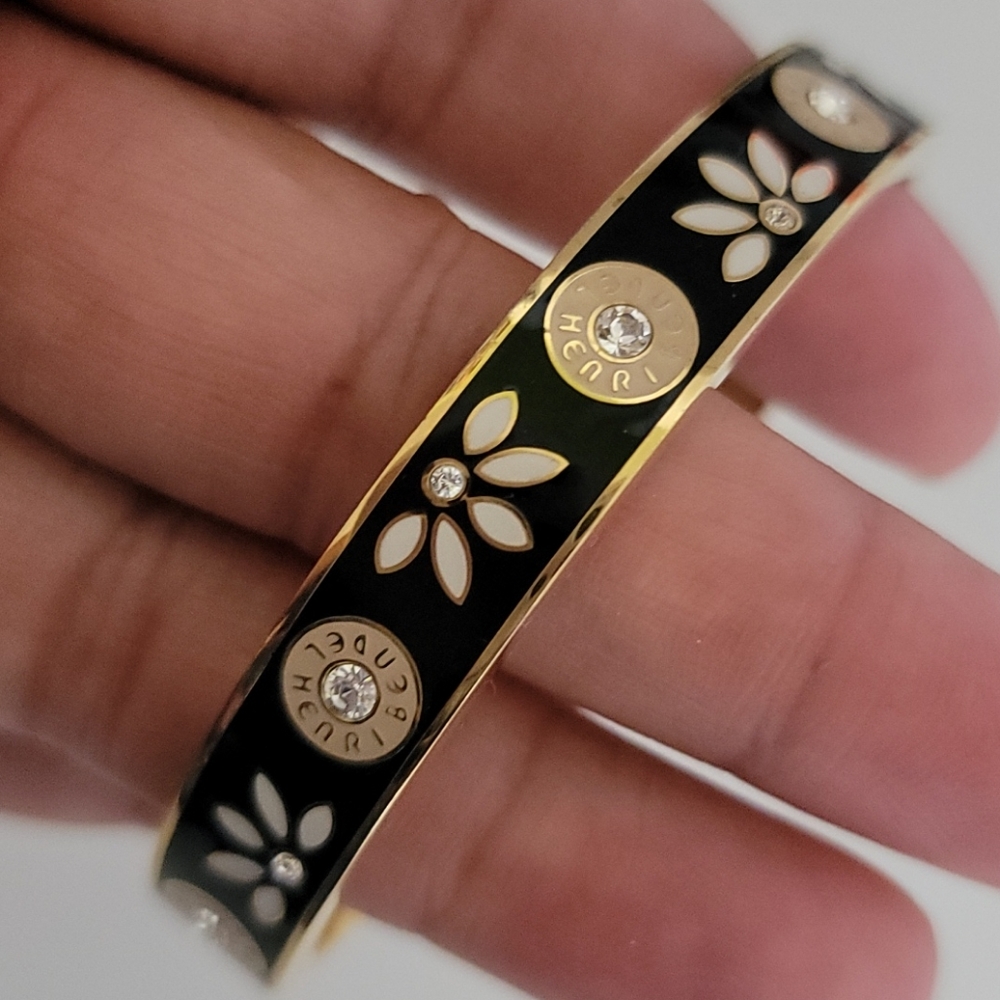 Henri Bendel Bangle Bracelet/flower accents